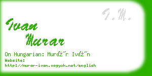 ivan murar business card